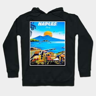 Naples Italy Vintage Travel and Tourism Advertising Print Hoodie